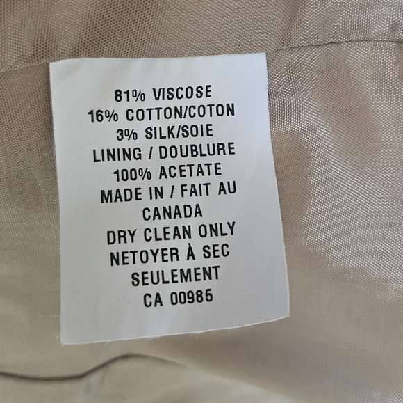 Holt Renfrew Cream/Brown Tweed Blazer Size 8 - Picture 10 of 10